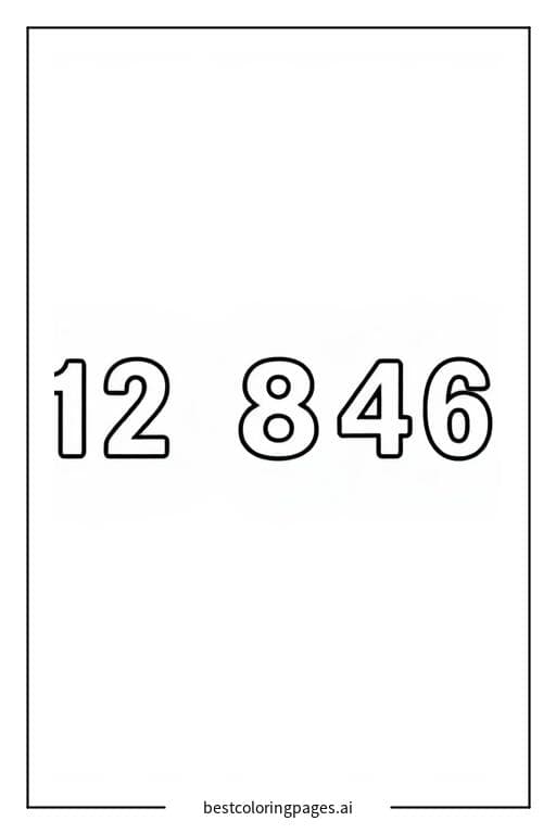 Number Line with Integers Coloring Pages
