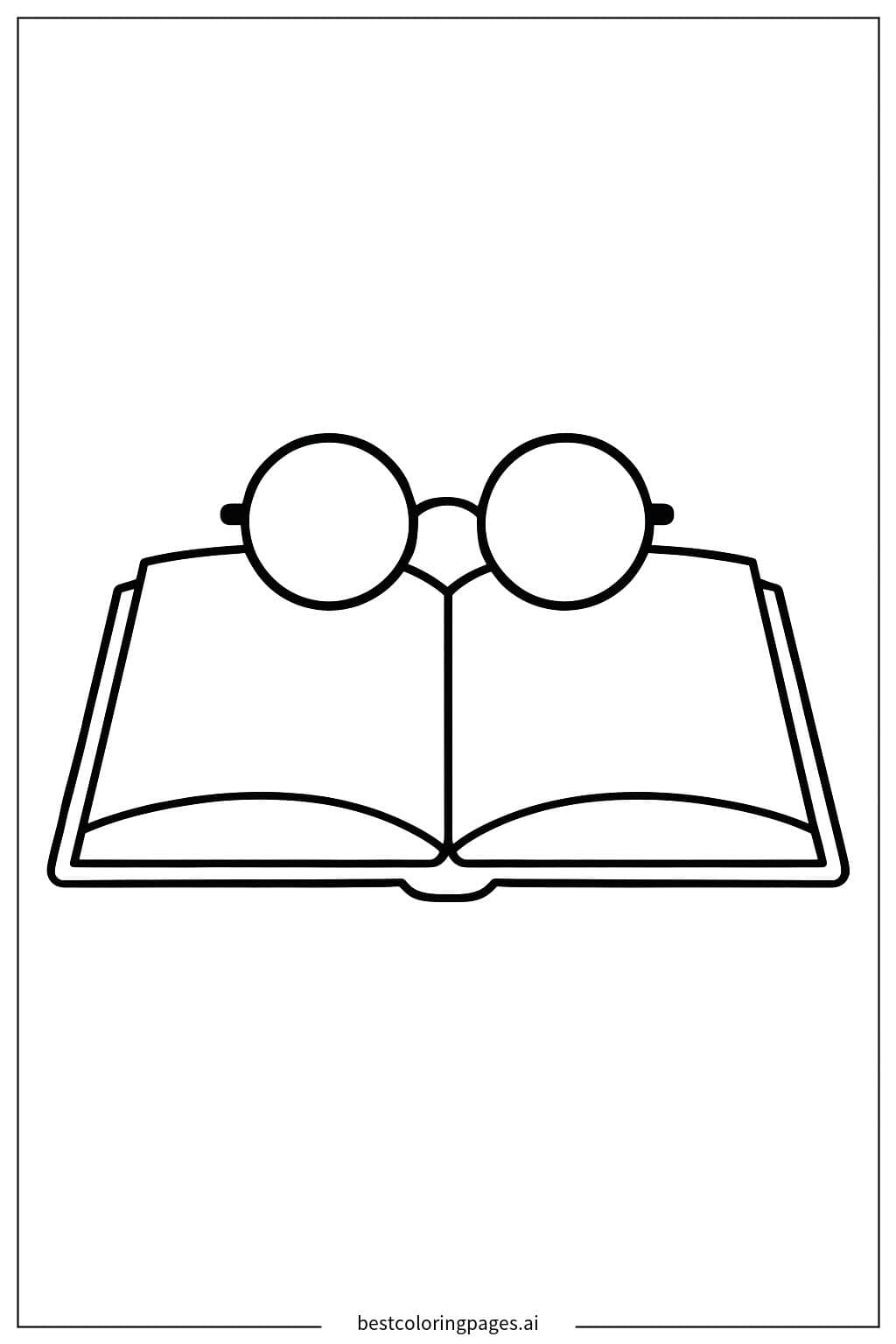 Open Book with Glasses