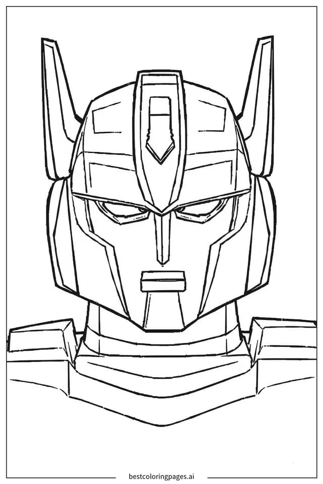 Tranh tô màu Chân dung đầu Optimus Prime