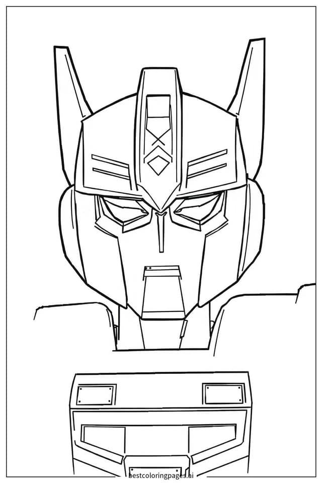 Tranh tô màu Chân dung Optimus Prime