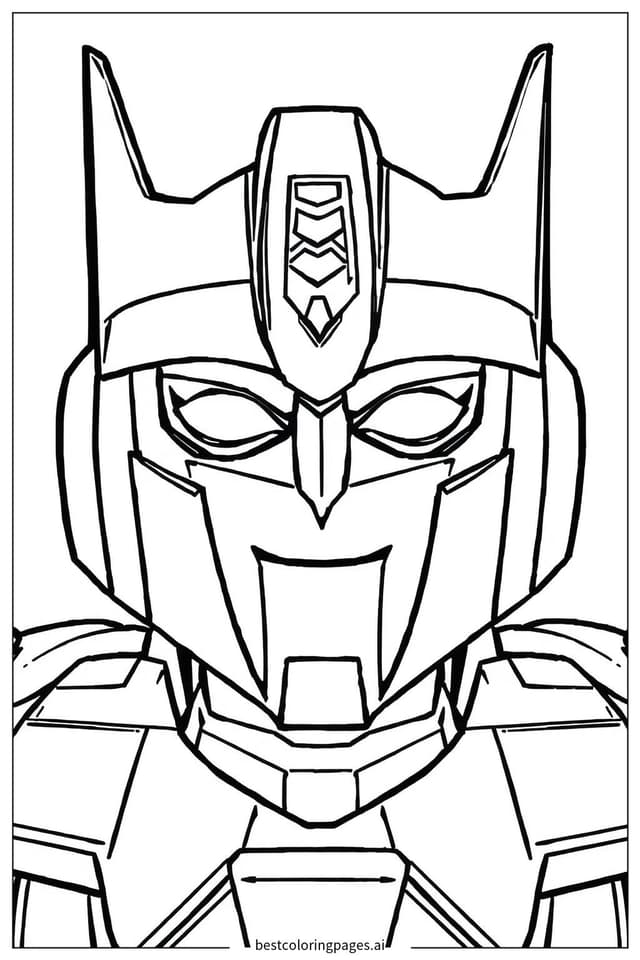 Tranh tô màu Optimus Prime mỉm cười