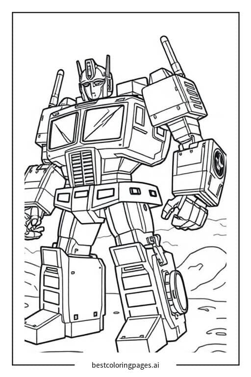 Optimus Prime bertransformasi menjadi truk