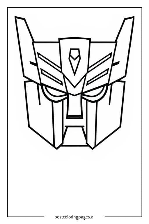 ภาพระบายสี สัญลักษณ์หน้าอกของ Optimus Prime