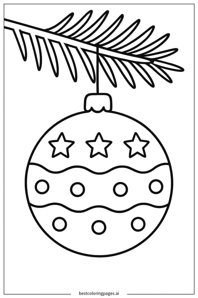 Disegni di Palla di Ornamento da Colorare