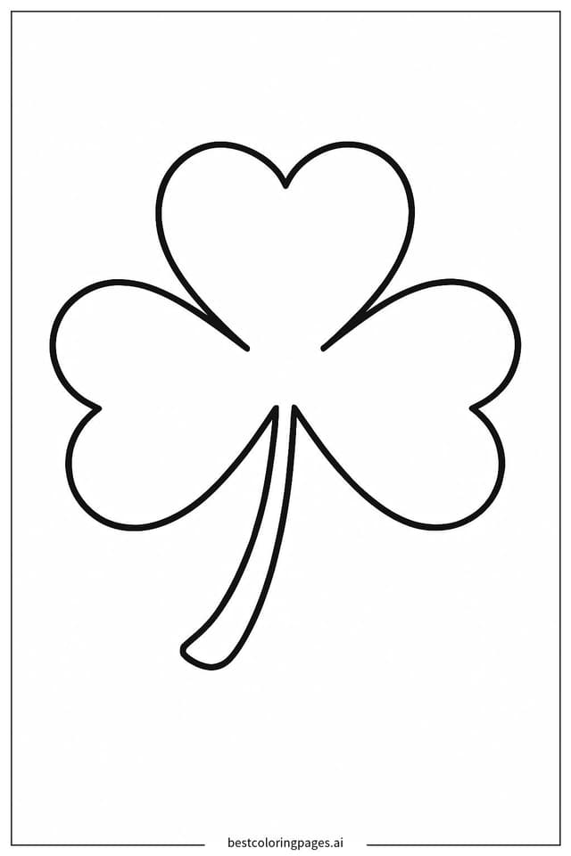 Dibujos de Trébol delineado para colorear para Colorear