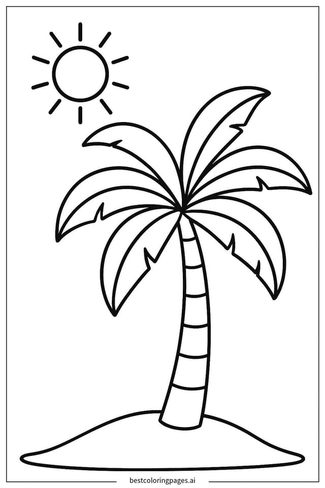 Palmenbaum Ausmalbilder
