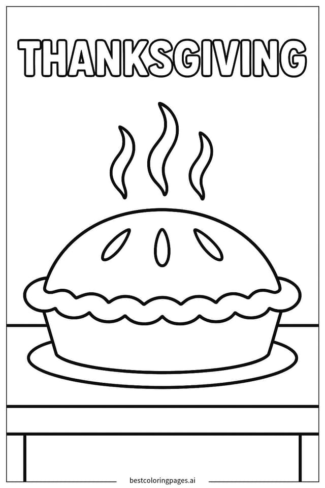 Kuchen mit aufsteigendem Dampf Ausmalbilder
