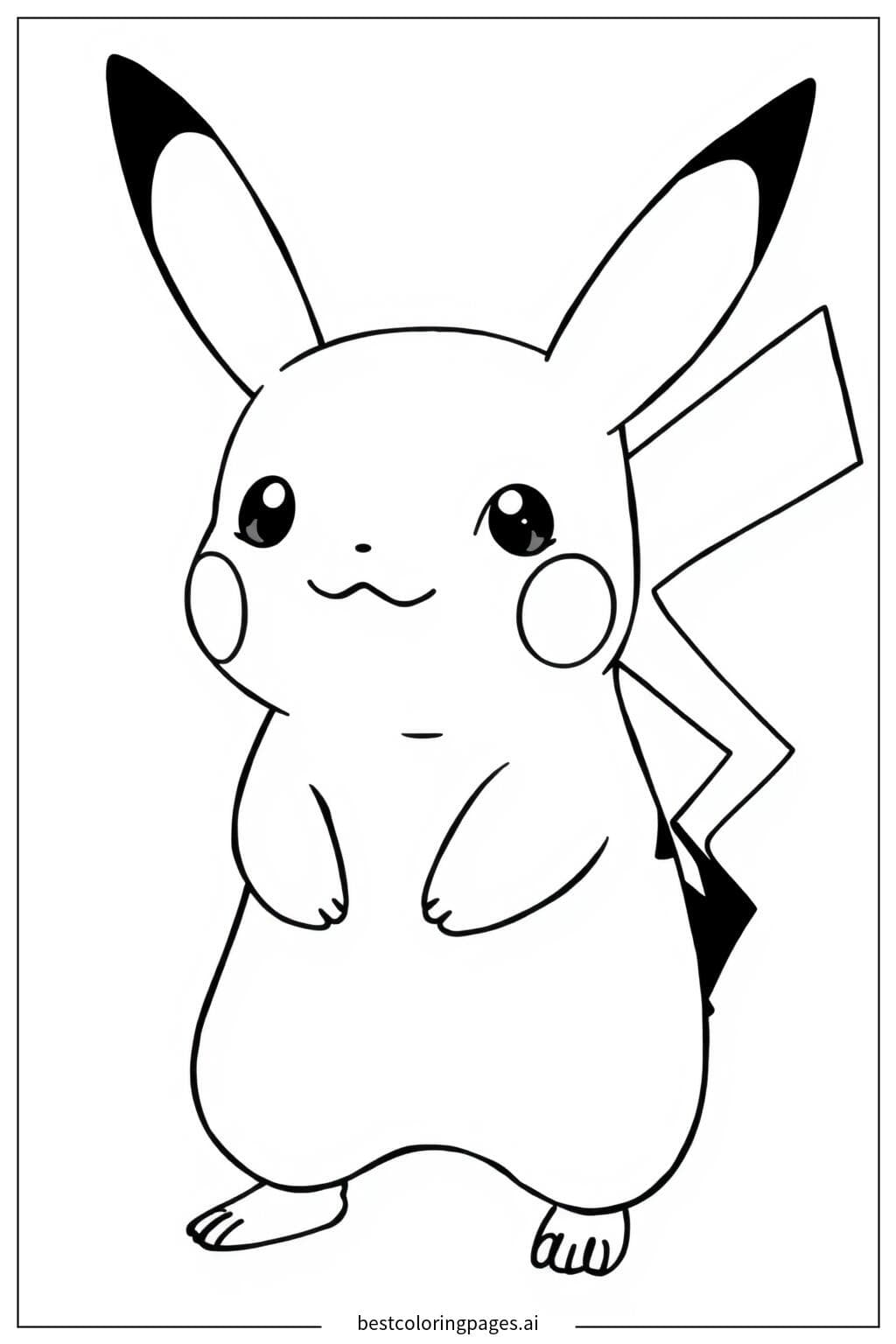 笑顔で立っているピカチュウ