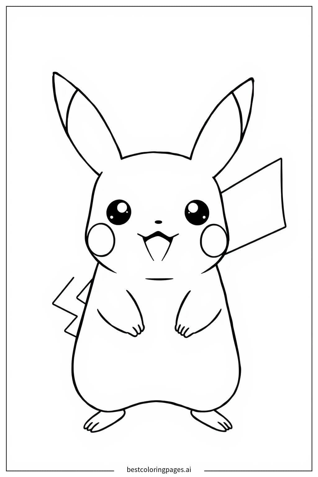 Pikachu Standing Happily