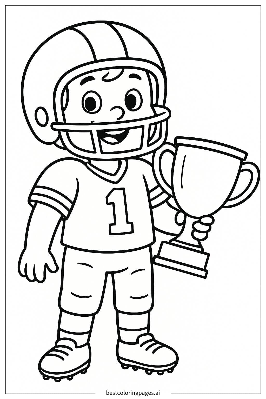 Jogador segurando um troféu