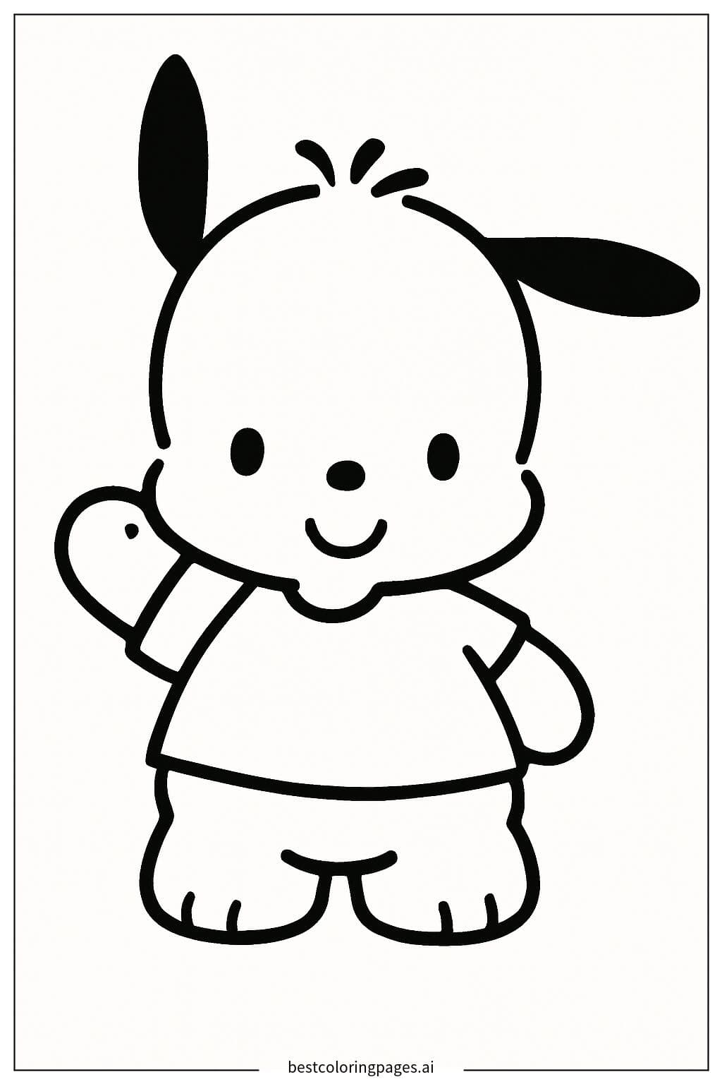 Pochacco Joyfully Waving