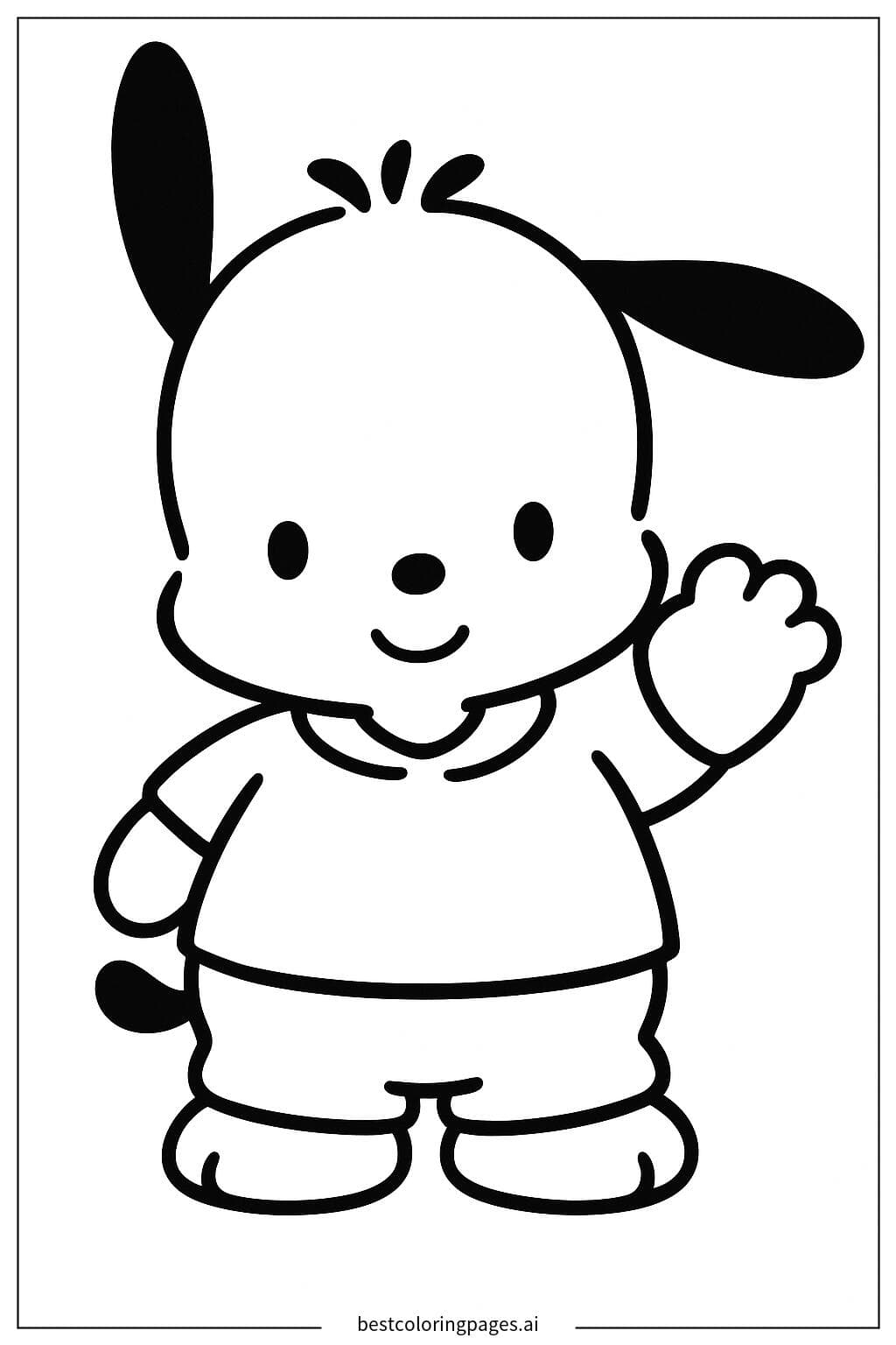 Pochacco Waving His Paw