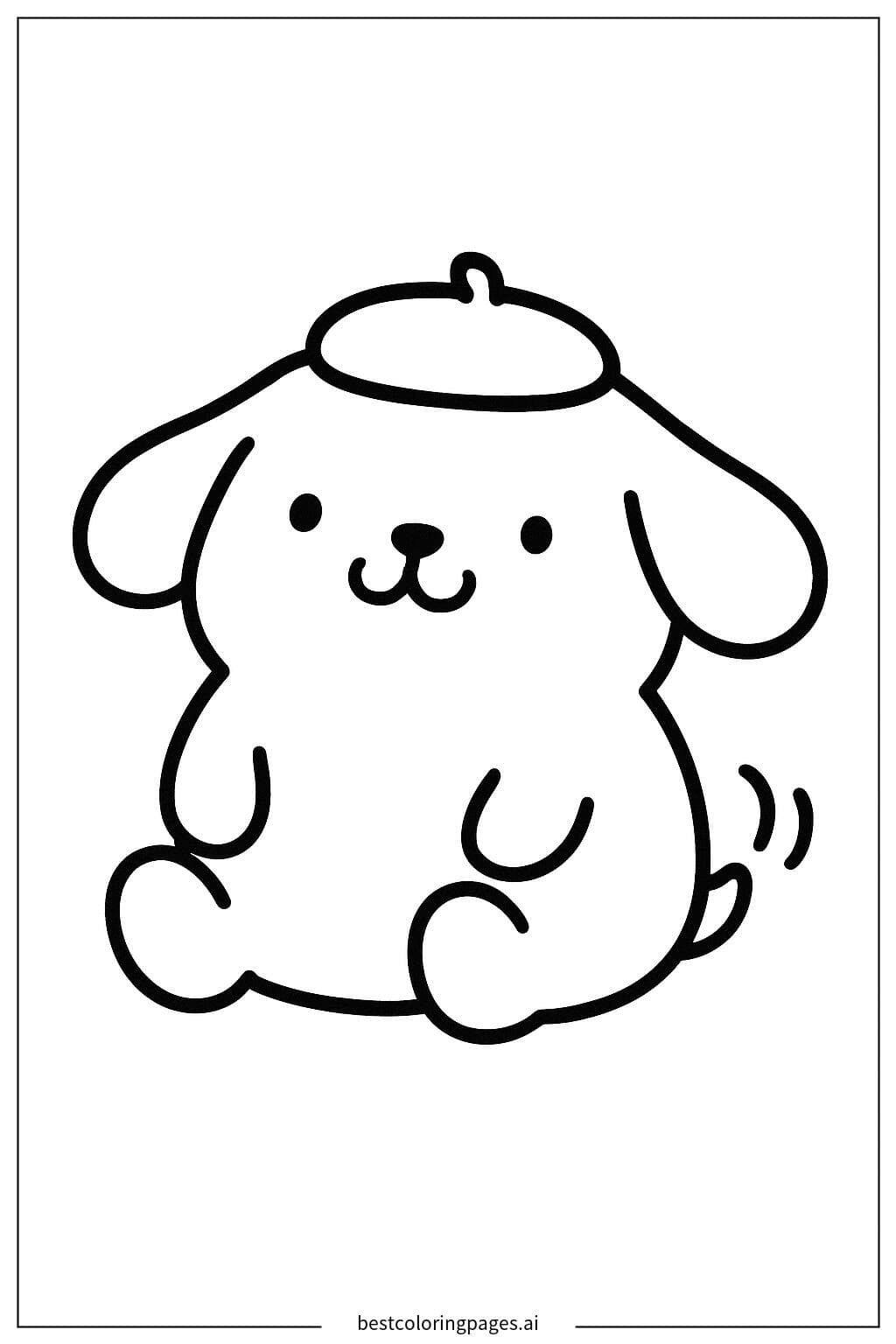 Pom Pom Purin Wearing a Hat