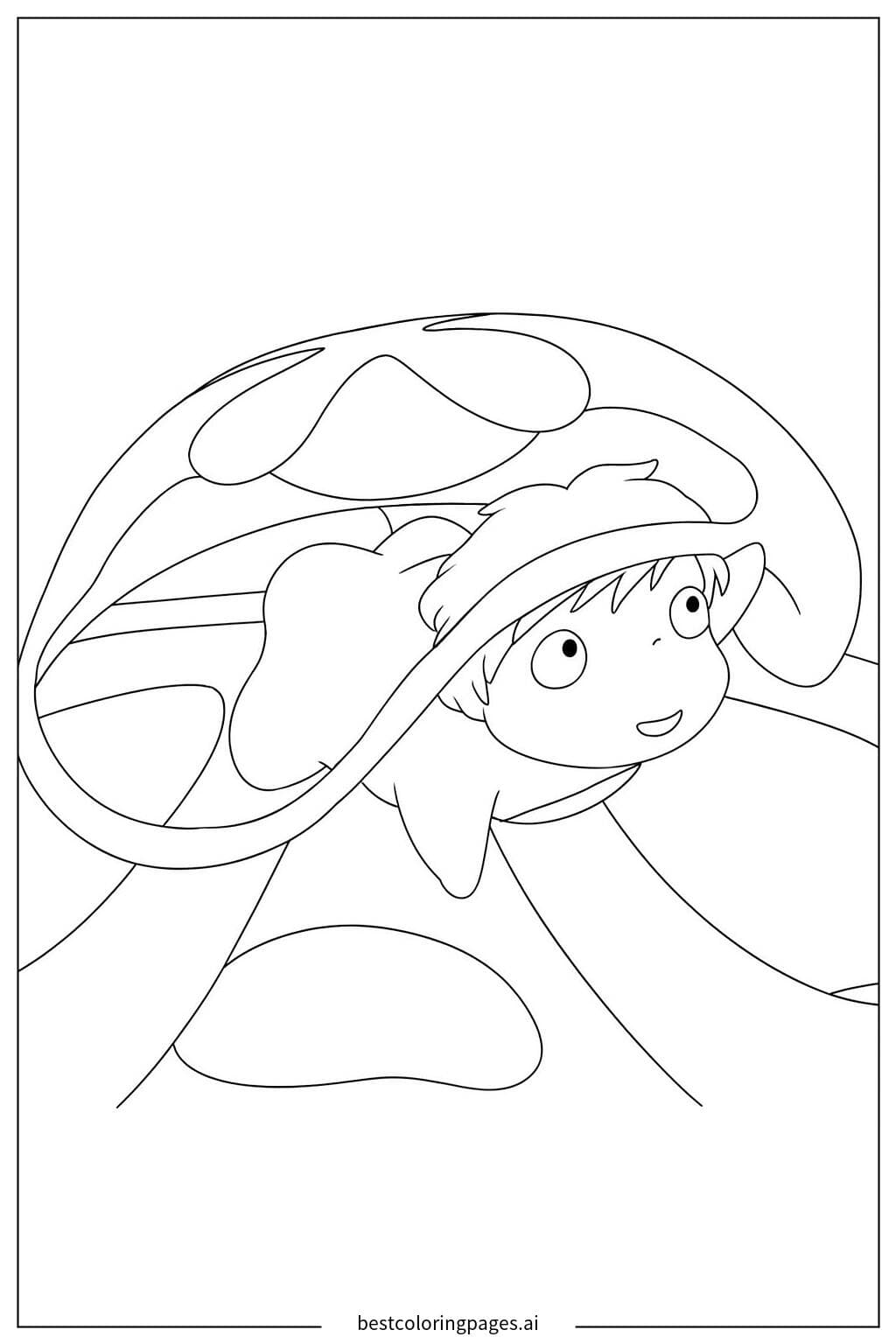 Ponyo Riding a Jellyfish
