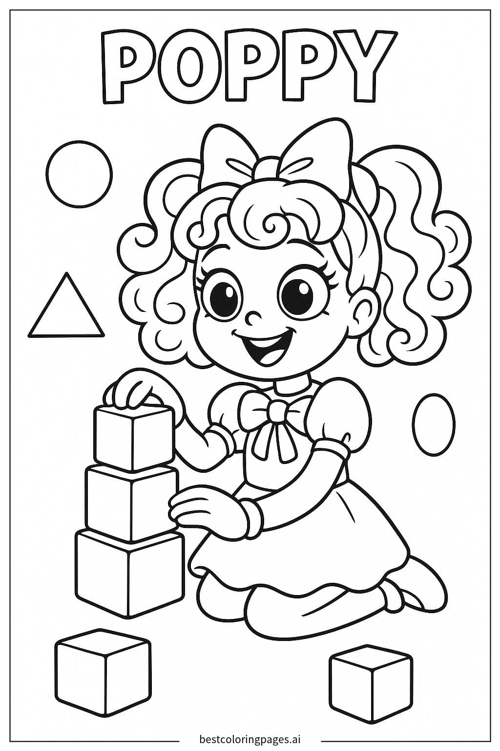 Poppy com Blocos de Brinquedo