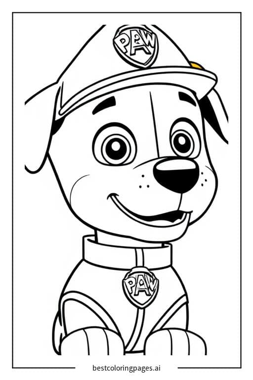 Coloriage Portrait d'un membre de la Pat' Patrouille
