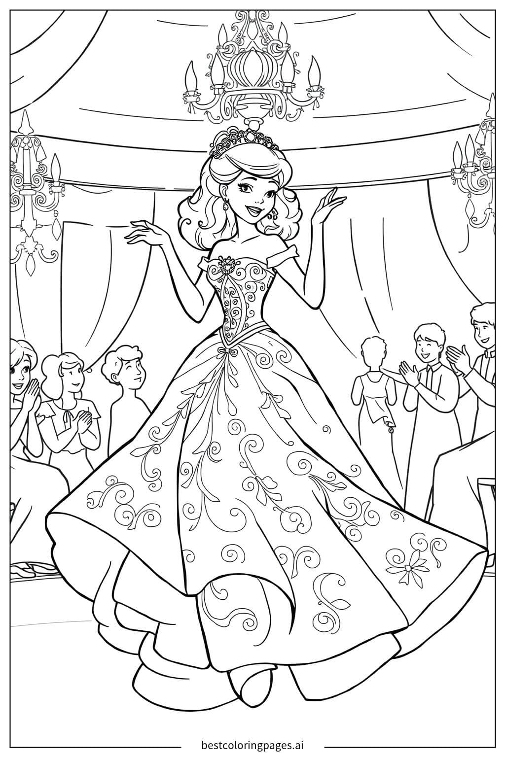 Princess Dancing at a Royal Ball