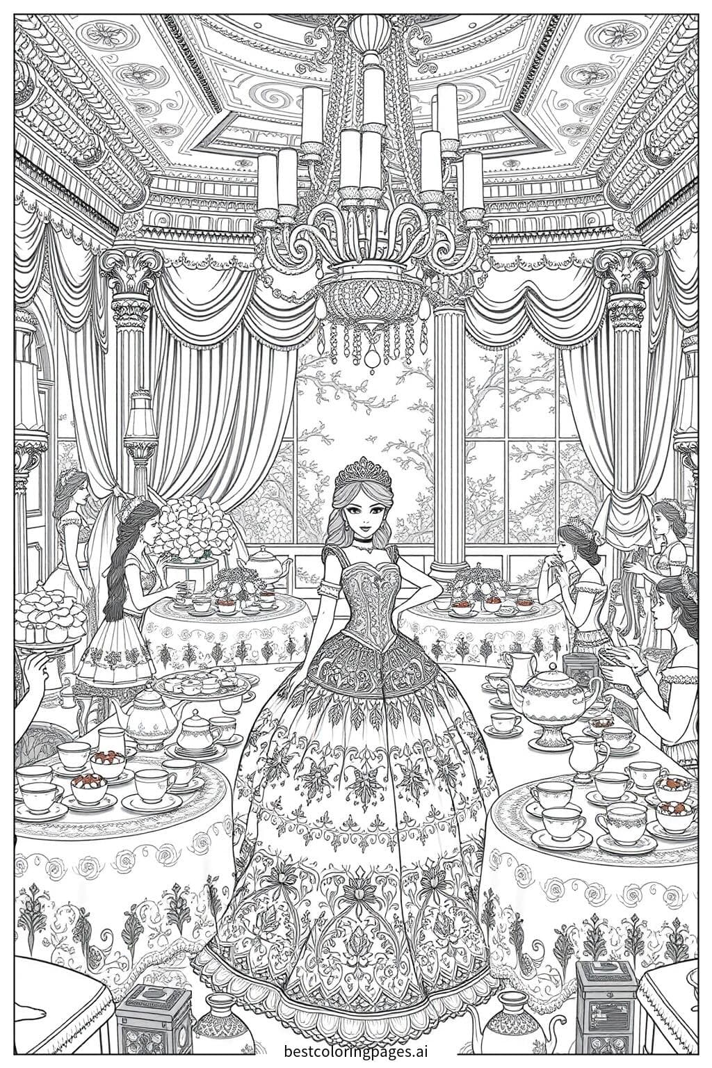 Princess Hosting a Royal Tea Party