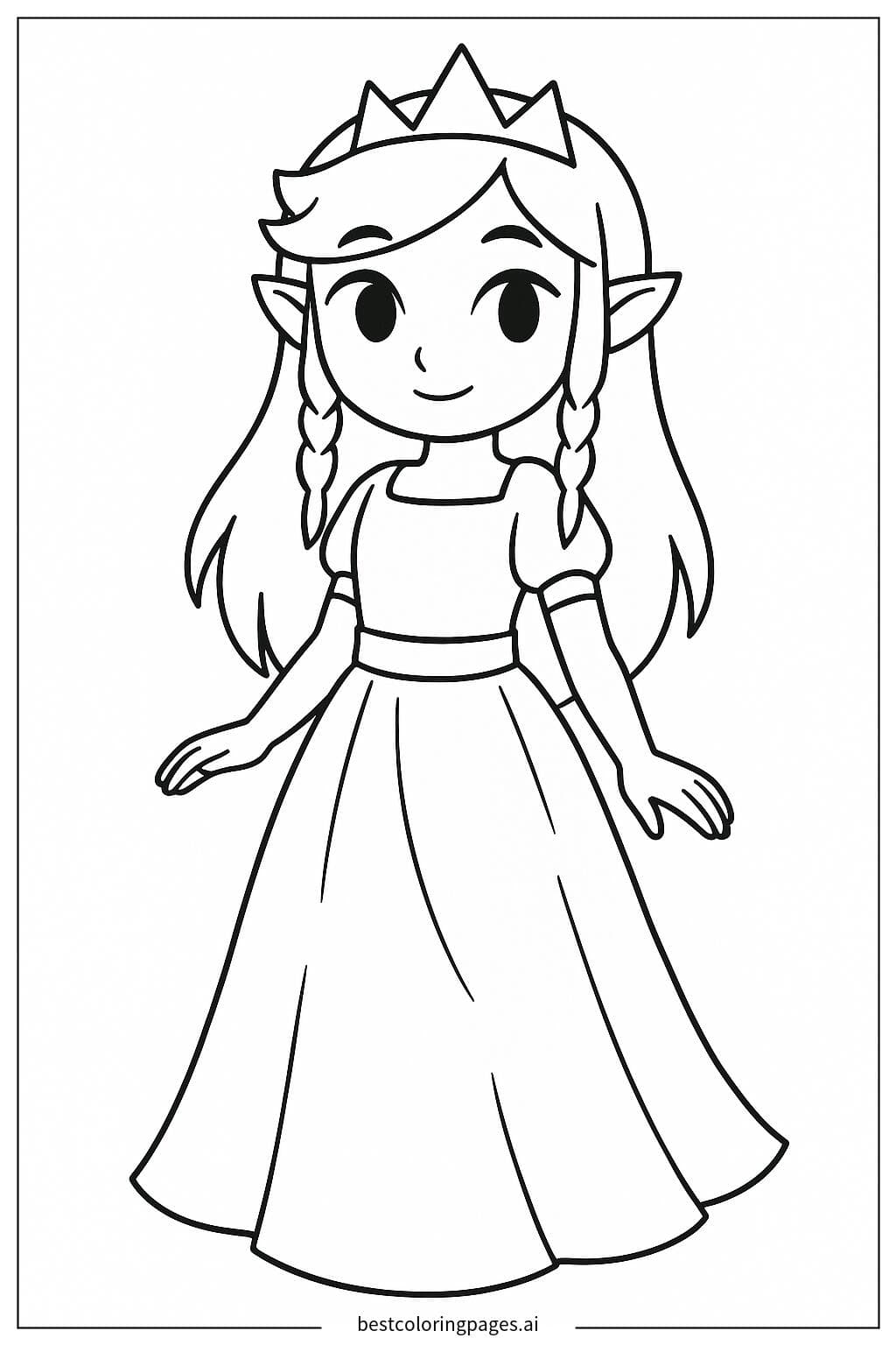Princesa Zelda de pie con gracia