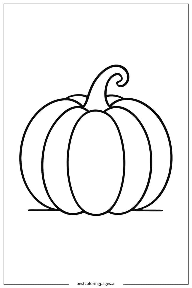 Kürbis Allein im Herbst Ausmalbilder