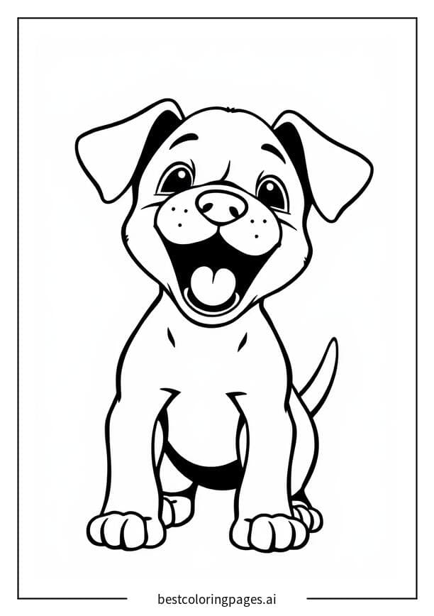 Playful Puppy Barking Coloring Pages