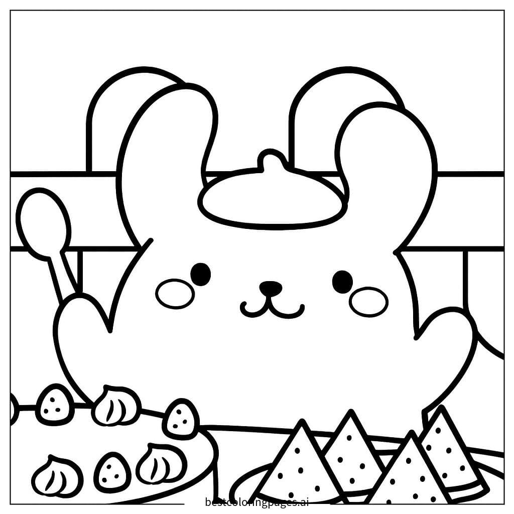 Purin genießt Dessert