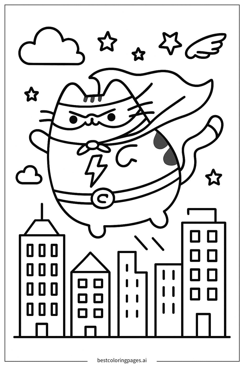 Pusheen the Superhero