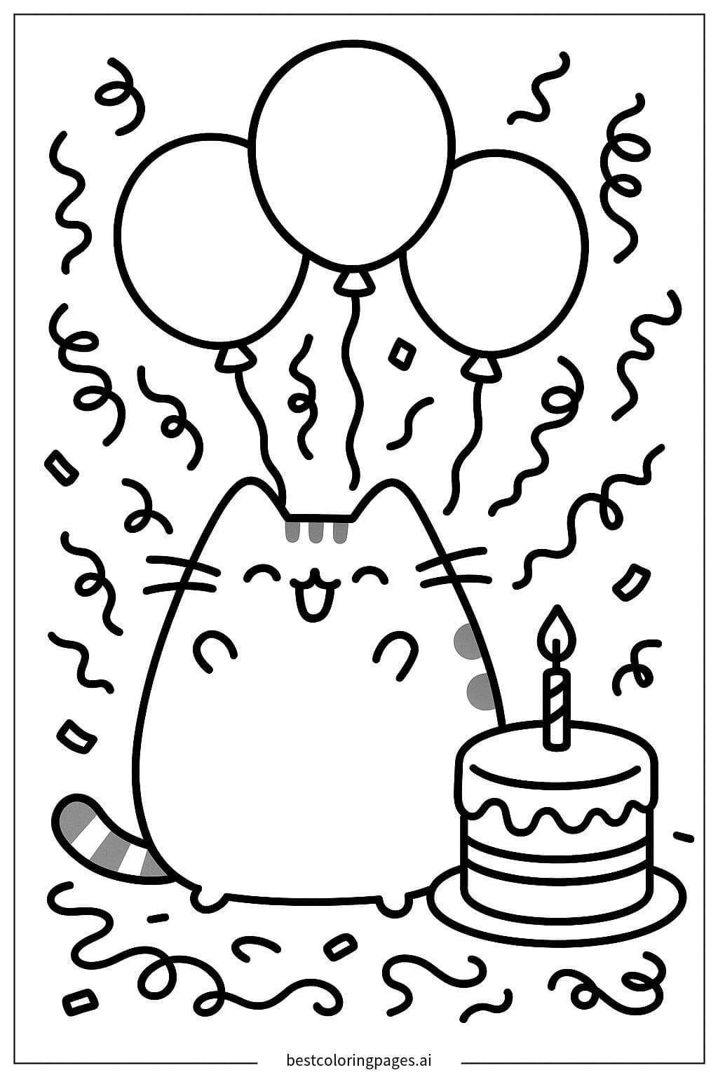 Pusheen의 생일 파티
