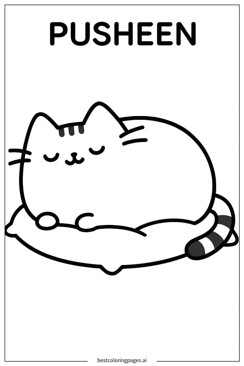 Pusheen Sleeping Peacefully