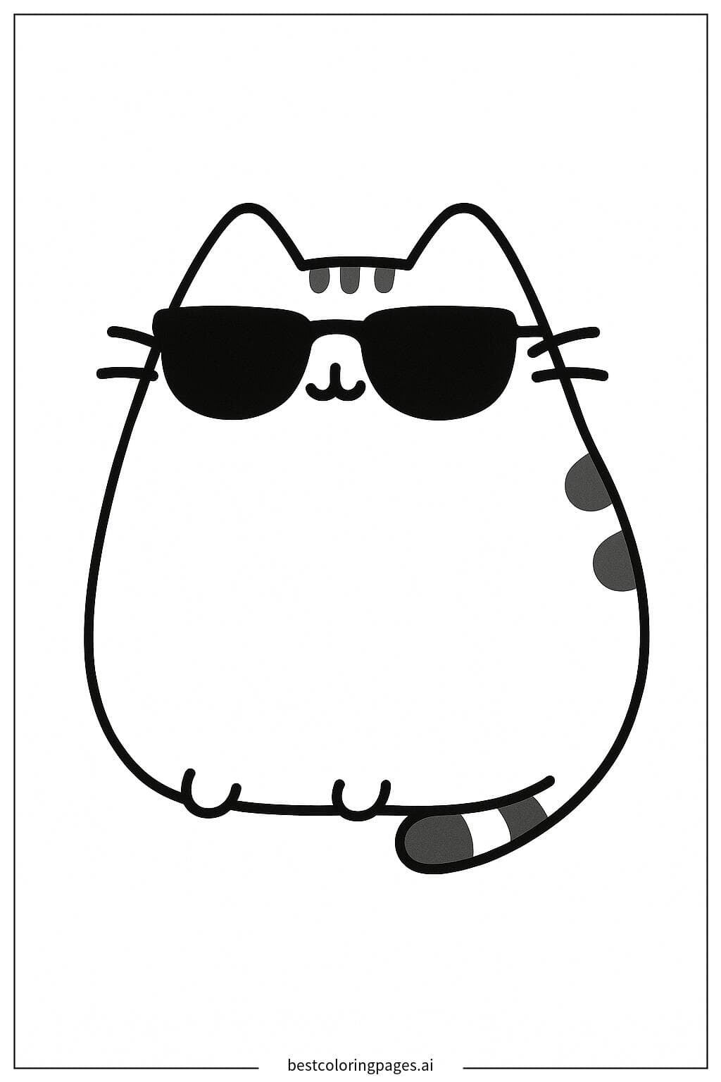 Cool Pusheen with Sunglasses