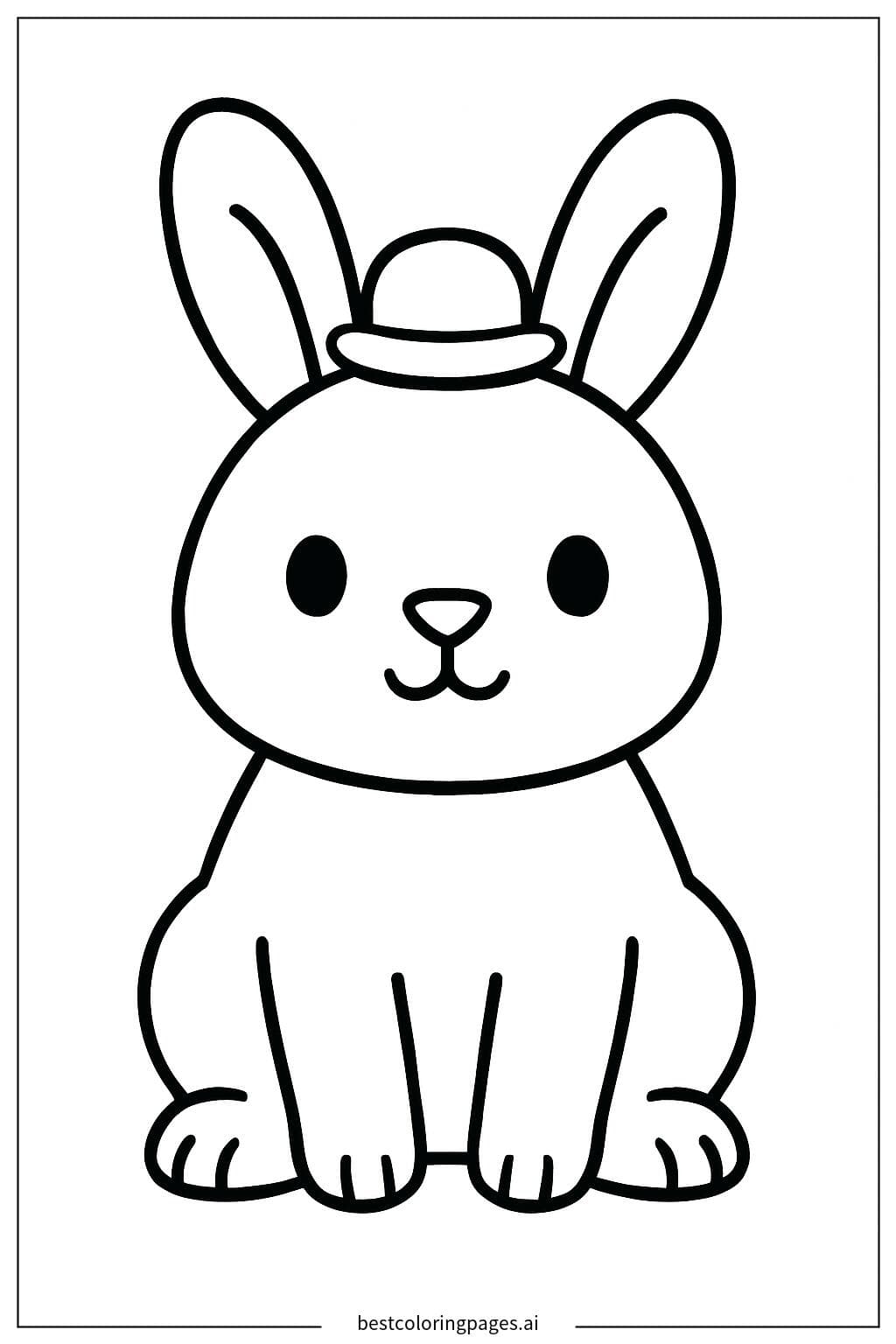 Rabbit Wearing a Tiny Hat