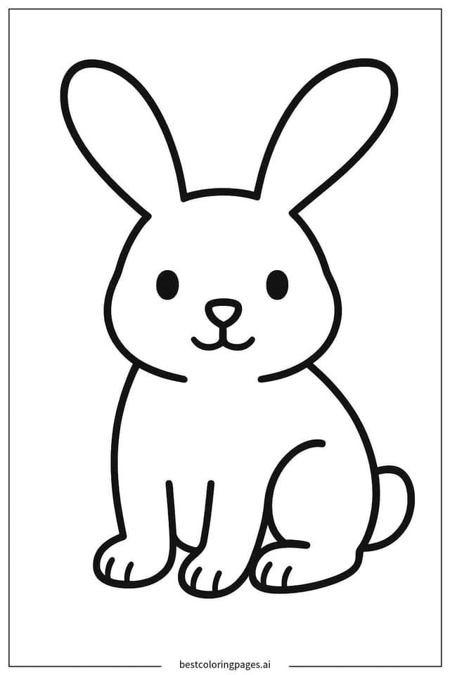 Rabbit with Big Floppy Ears Coloring Pages