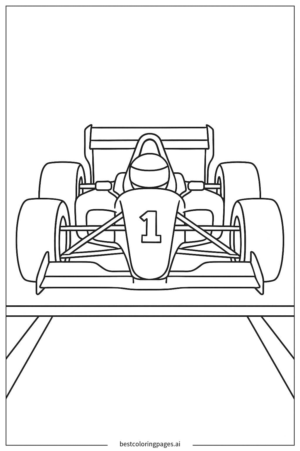 Race Car at the Starting Line