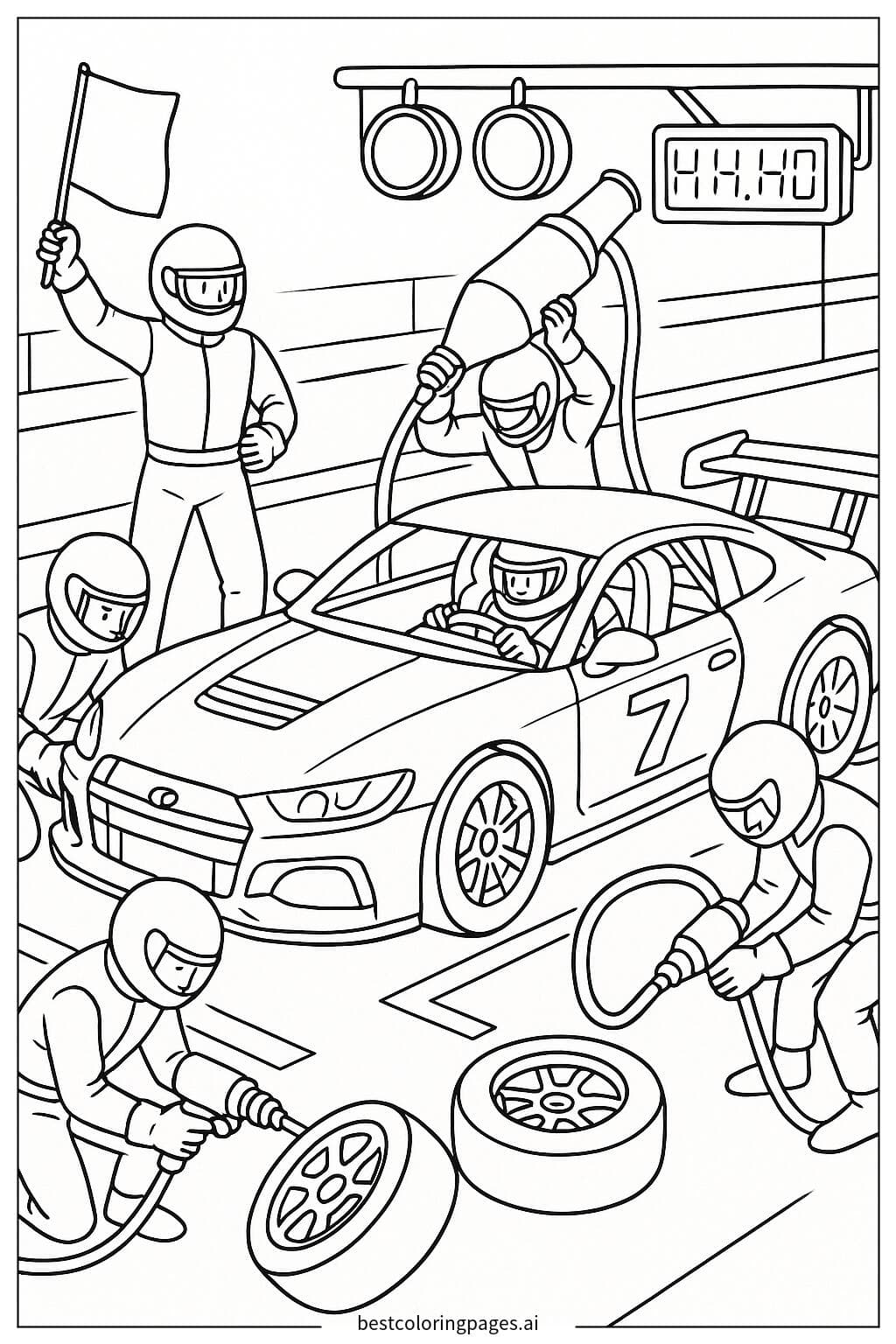 Exciting Race Car Pit Stop