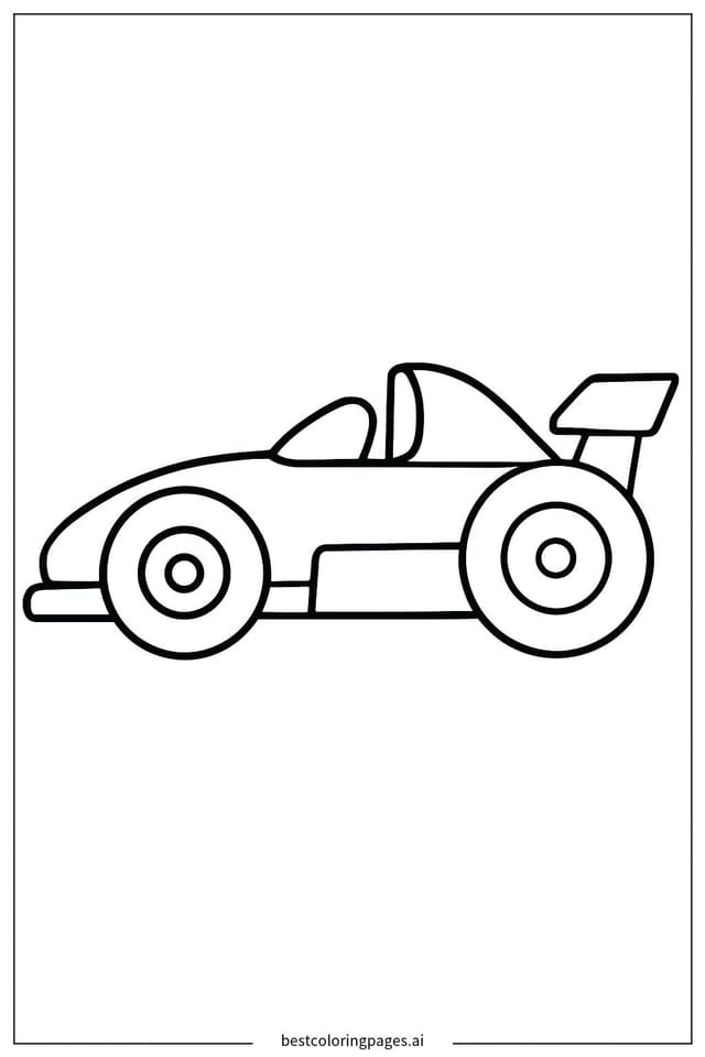 Race Car Side View Coloring Pages