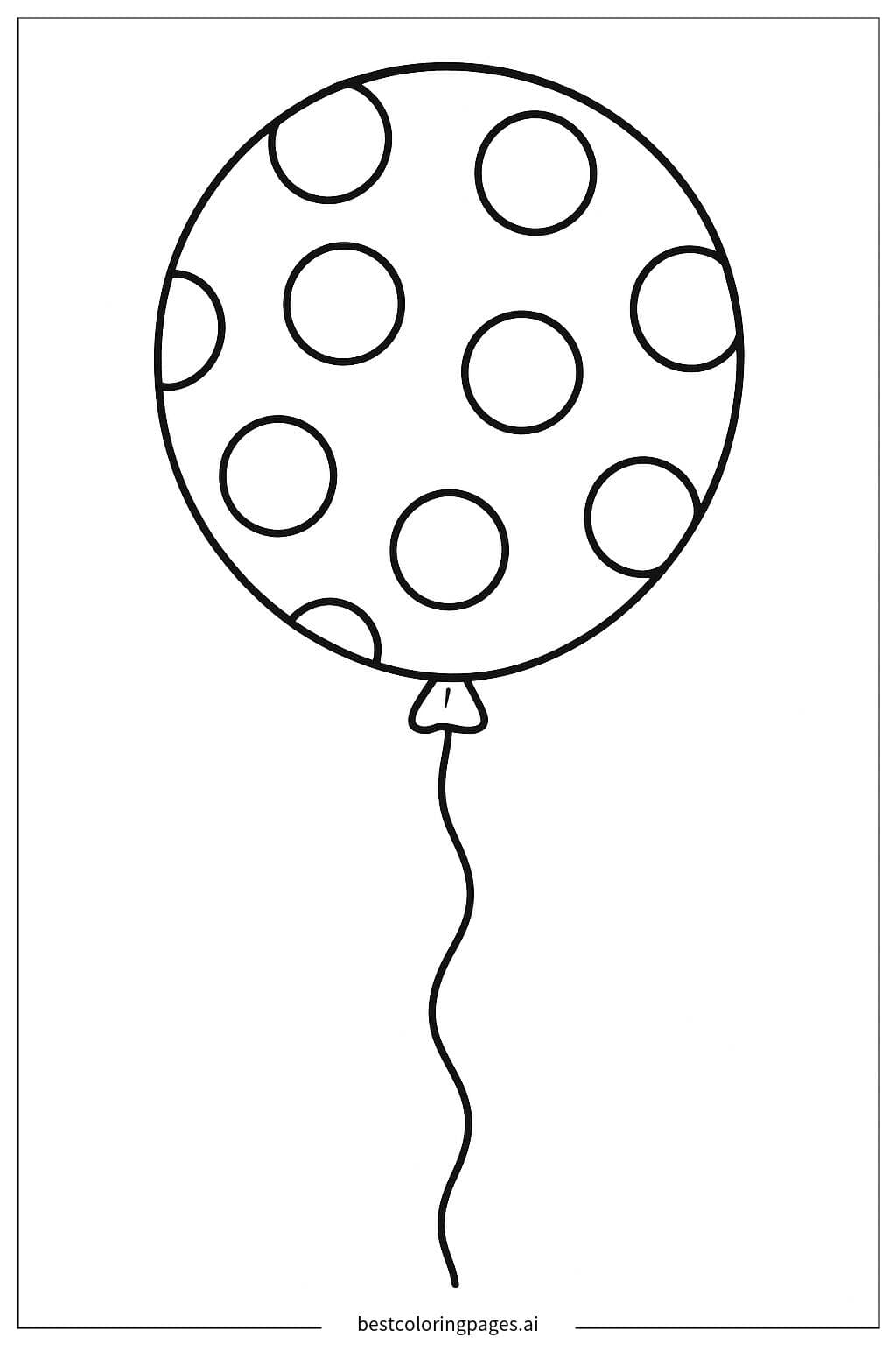 Round Balloon with Polka Dots