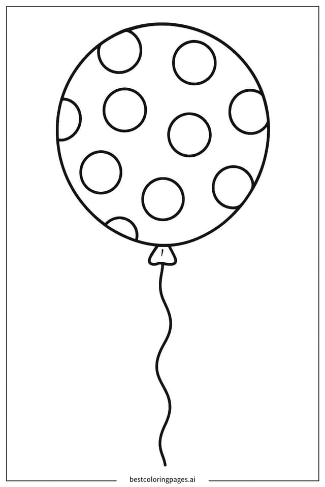 Dibujos de Globo redondo con lunares para Colorear