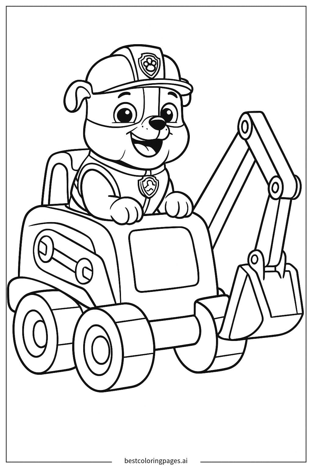 Rubble Digging with His Excavator