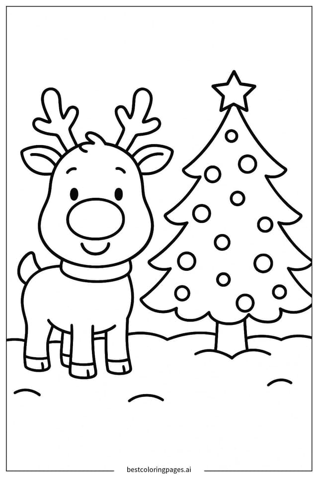 Disegni di Rudolph la Renna da Colorare