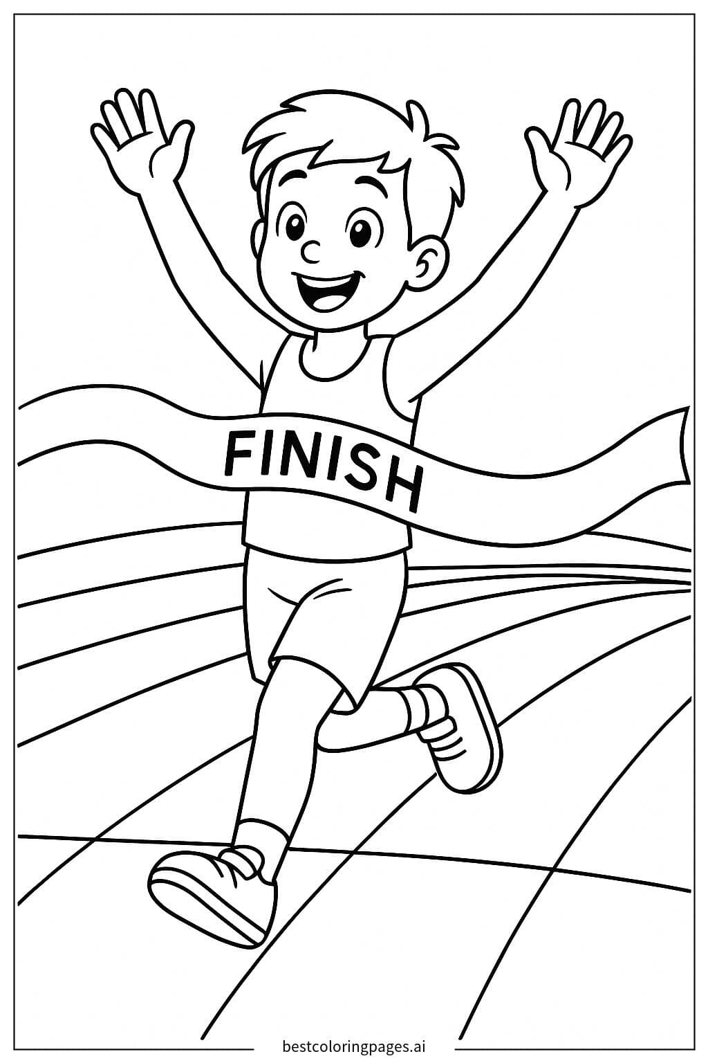 Runner Crossing the Finish Line