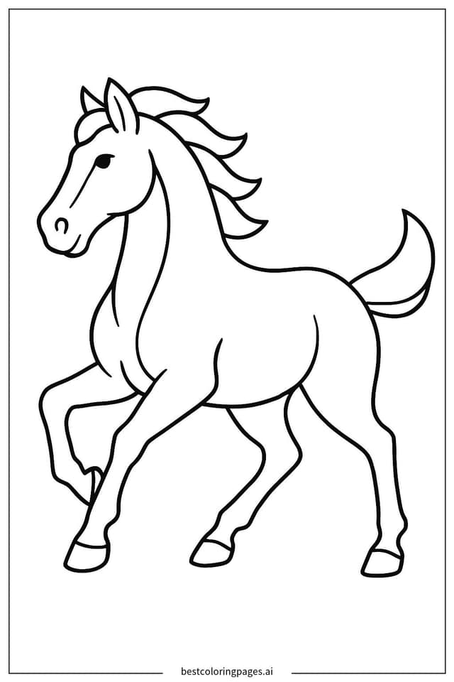 Galloping Horse Coloring Page