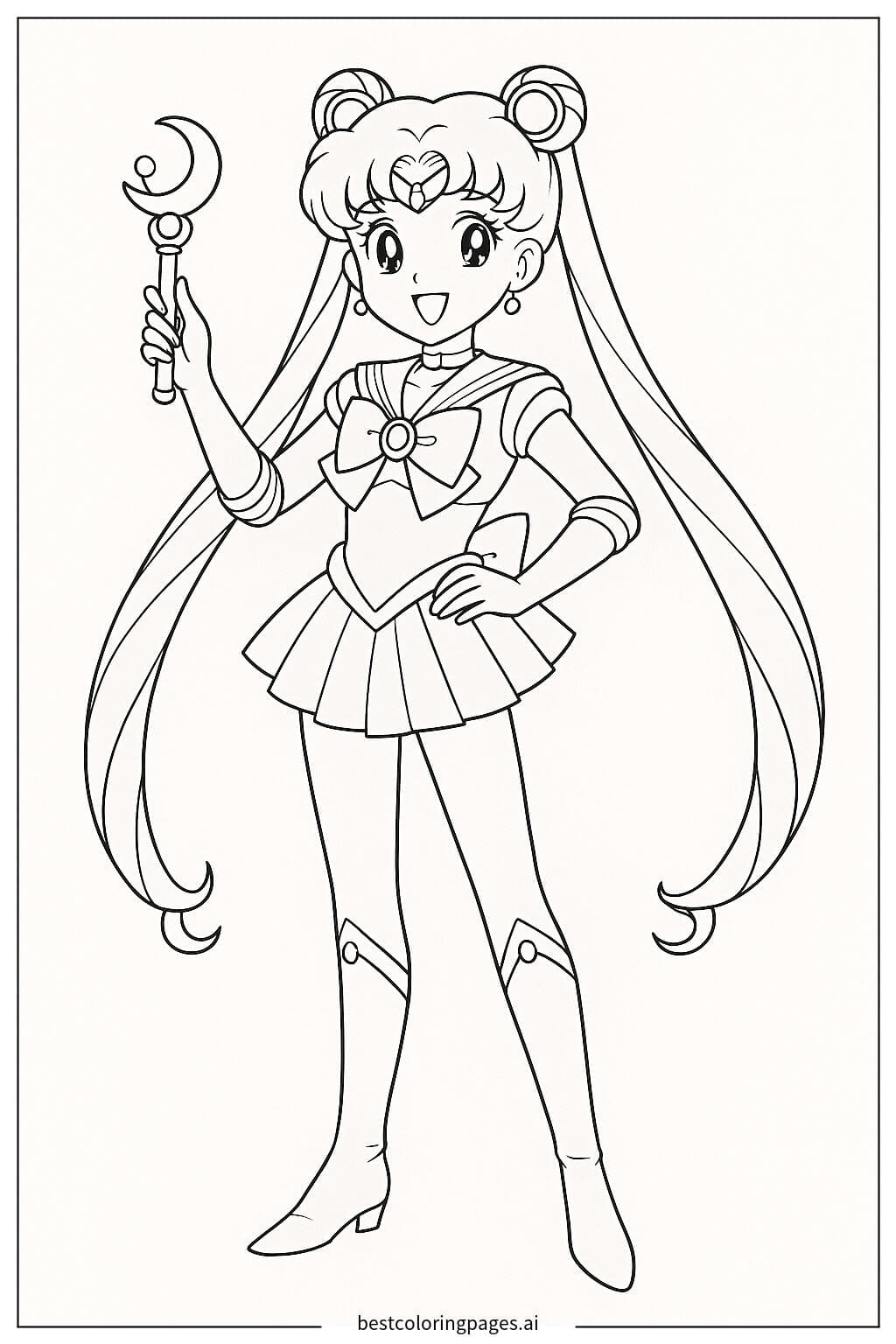 Sailor Moon Waving Her Magical Wand