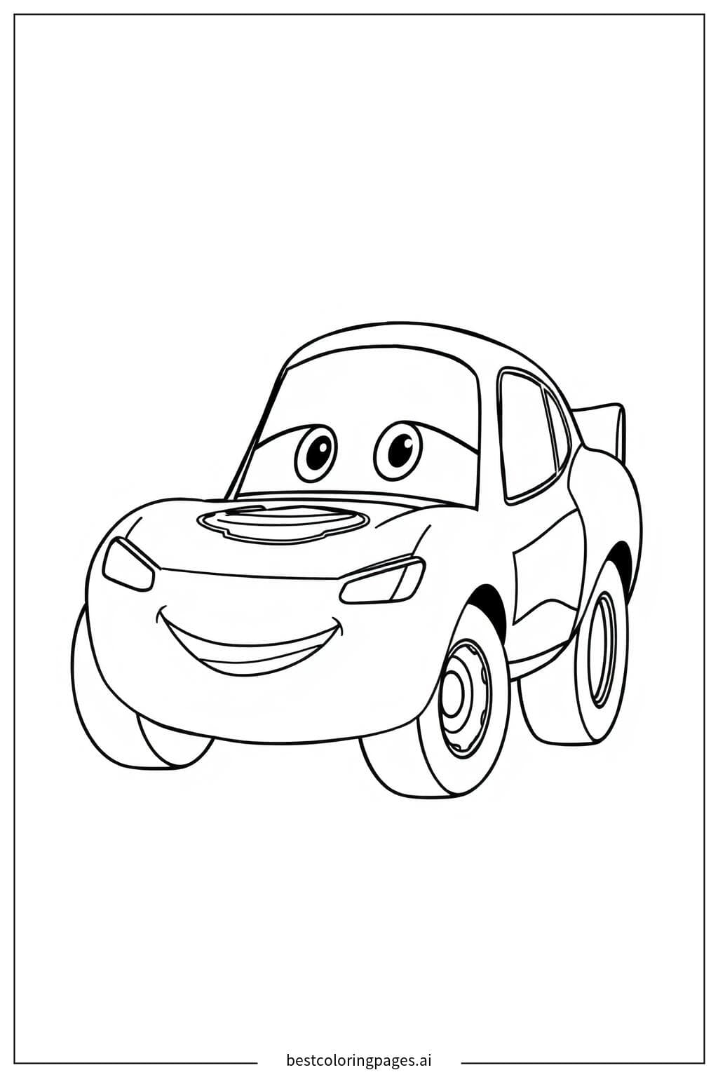 Sally Sitting in Disney Cars