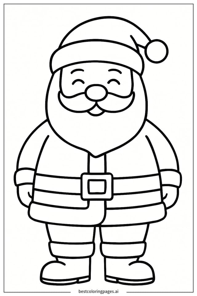 Dibujos de Papá Noel con traje rojo para Colorear