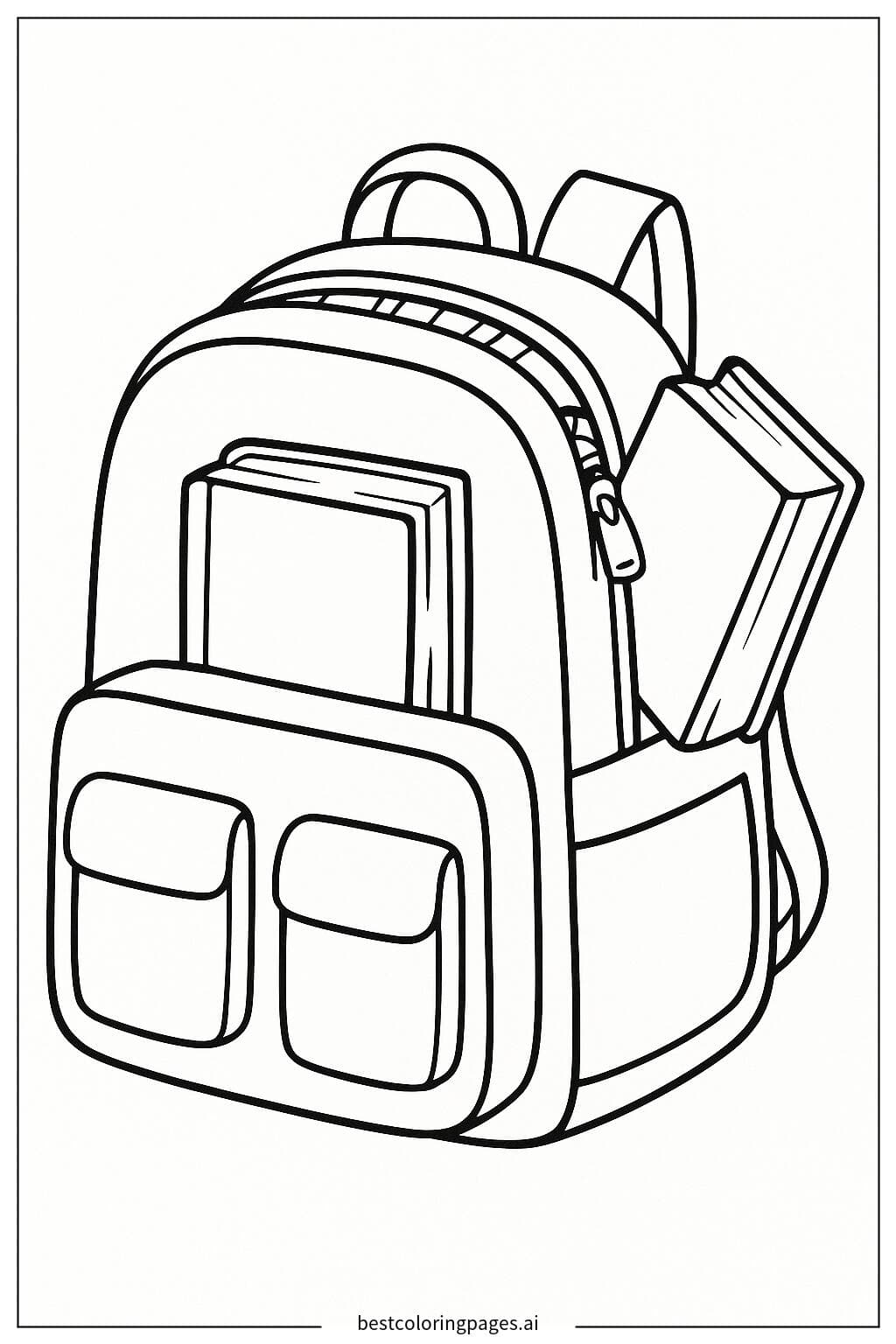School Backpack with Books