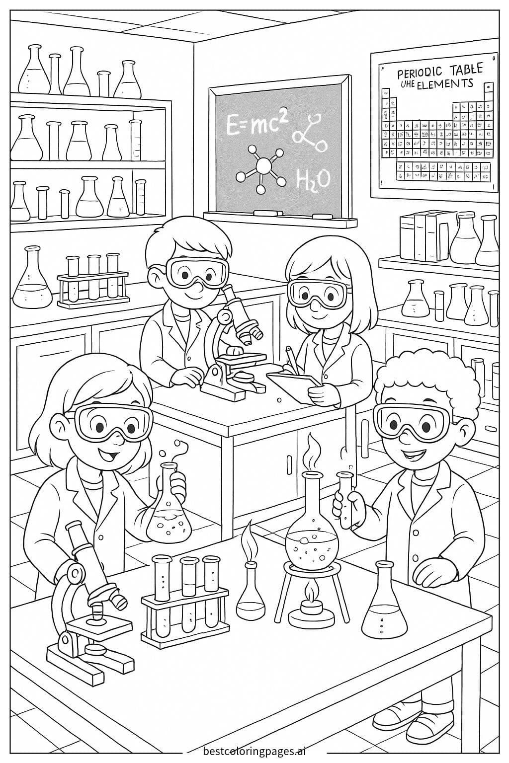 Science Experiment in the School Laboratory