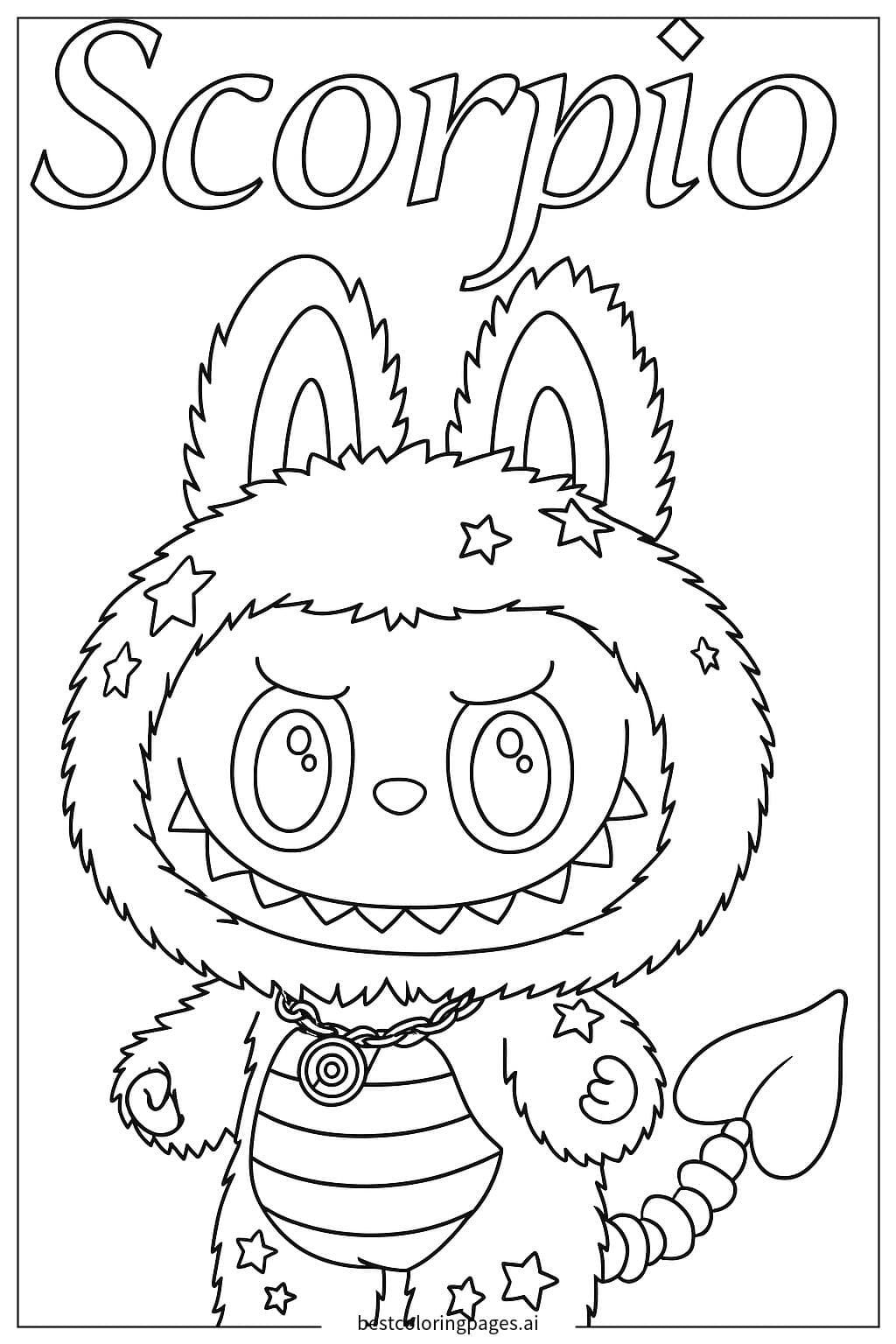 Scorpio Zodiac Labubu Character