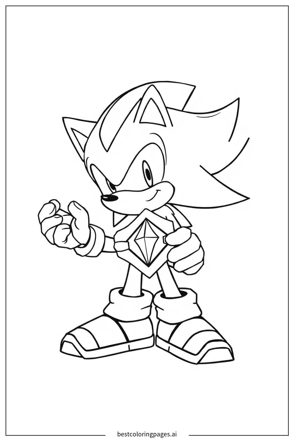 Shadow with Chaos Emerald