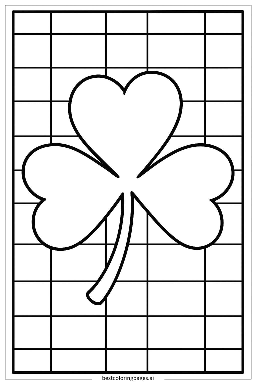Shamrock on a Checkered Background