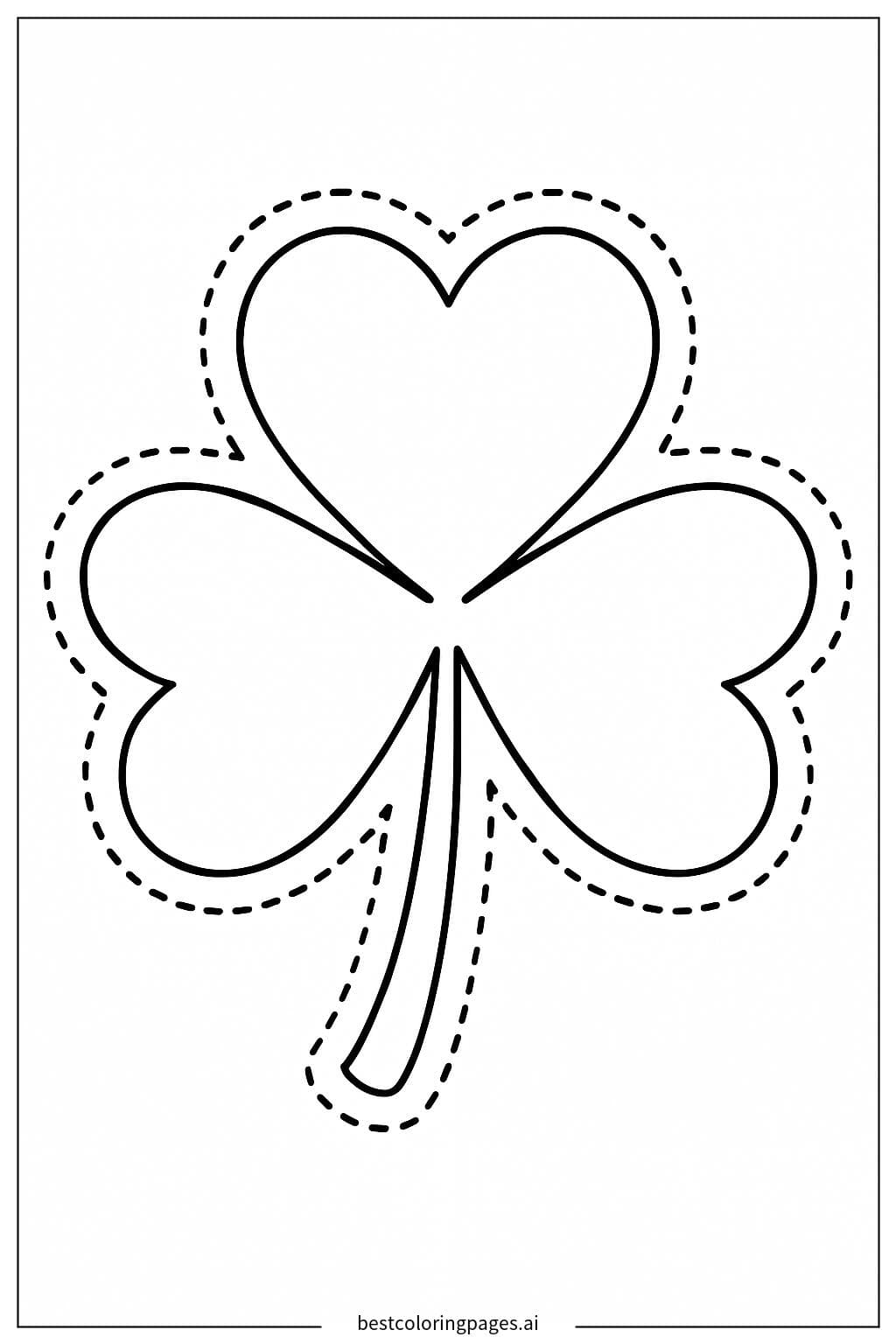 Shamrock with Dotted Border